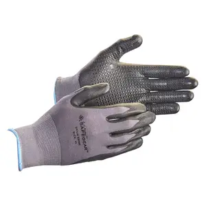 J. J. Keller® SAFEGEAR® Flat Dip Nitrile Foam Grip-Dot Palm Nylon Knit Gloves - X-Large, 1 Pair Main Image