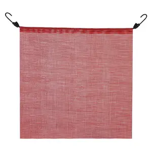 Warning Flag with Vinyl Mesh - Red, with Bungee Cord Main Image