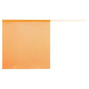 Warning Flag with Vinyl Mesh - Orange, with Dowel Main Image