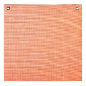 Warning Flag with Vinyl Mesh - Orange, with Grommet Main Image