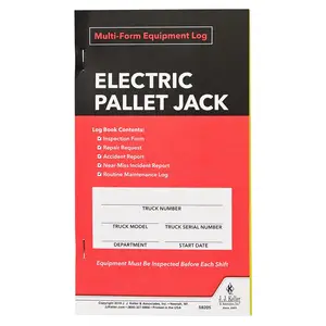 Electric Pallet Jack Multiform Inspection Logbook - Book Format, 2-Ply, Carbonless, 4-1/2" W x 7-3/4" L Main Image