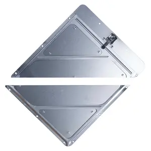 Rivetless Split Aluminum Placard Holder w/Back Plate - Unpainted, 11.88" W x 13.81" H x .25" D Main Image