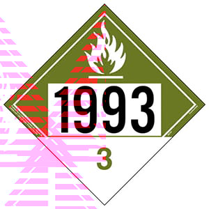 1993 Placard - Class 3 Combustible Liquid
