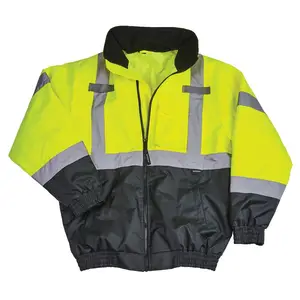 J. J. Keller® SAFEGEAR® Bomber Jacket Type R Class 3 - 5X-Large, Lime Green Main Image