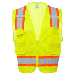 2XL/3XL Surveyor Vest, Lime Green
