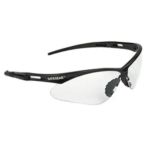 J. J. Keller® SAFEGEAR® Safety Glasses with Black Frames - Black Frame, Clear Anti-Fog/Anti-Scratch Lens Main Image