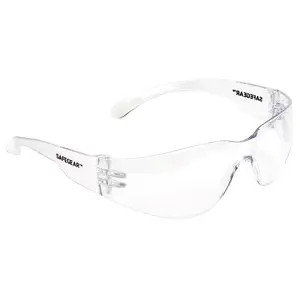 J. J. Keller® SAFEGEAR® Safety Glasses – UV 400 Protection - Clear Frame, Clear Lens Main Image