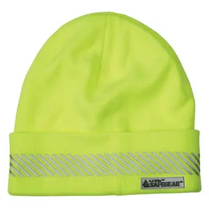 J. J. Keller® SAFEGEAR® Hi-Vis Yellow Knit Winter Hat Main Image