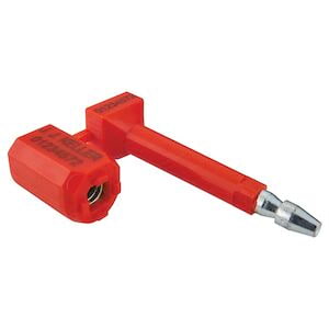 J. J. Keller® Coated Pin Bolt Seal - Stock, Model #: HBSCP8, Red Main Image
