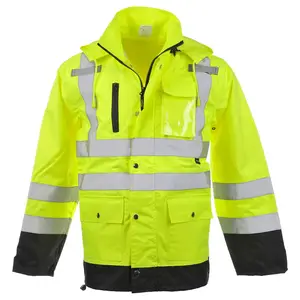 J. J. Keller® SAFEGEAR® Rain Jacket Type R Class 3 - Zipper Closure - Small Main Image