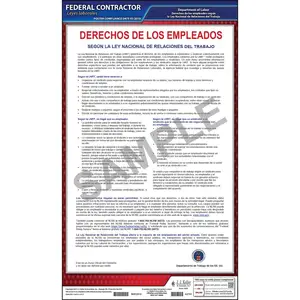 Notification of Employee Rights Federal Contract Posters - Spanish Main Image