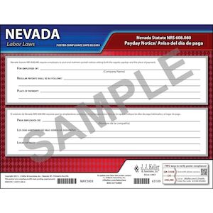Nevada Payday Notice Poster
