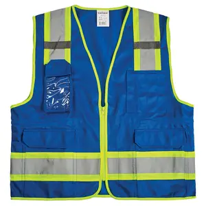 J. J. Keller® SAFEGEAR® Colored Safety Vest - Zipper Closure - L/XL, Blue Main Image