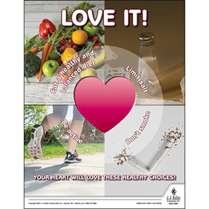 Your Heart Will Love These Healthy Choices - Health & Wellness Awareness Poster