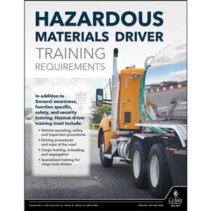 Hazardous Materials Driver Training Requirements - Hazmat Transportation Poster