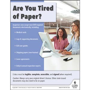 Are You Tired Of Paper - Driver Awareness Safety Poster