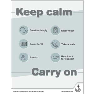 Keep Calm Carry On - Health & Wellness Awareness Poster