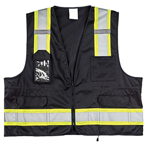 Black 4XL/5XL Safety Vest