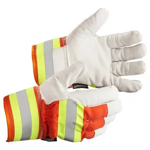 J. J. Keller® SAFEGEAR® Goatskin Hi-Vis Leather Gloves - Small, Insulated, 1 Pair Main Image