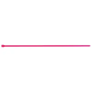 Fluorescent Colored Nylon Standard-Duty Zip Ties - 11" Long, Pink Main Image