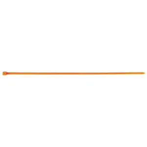 Fluorescent Colored Nylon Standard-Duty Zip Ties - 11" Long, Orange Main Image