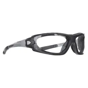 J. J. Keller® SAFEGEAR® Safety Glasses with Inner Gasket - Black Frame, Clear Lens Main Image