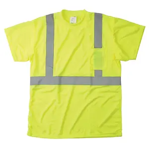J. J. Keller® SAFEGEAR® Hi-Vis T-Shirt With Pocket, Type R Class 2 - 2X-Large, Lime Green Main Image