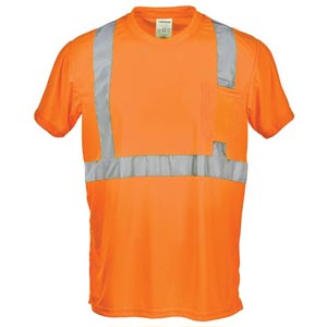 J. J. Keller® SAFEGEAR® Hi-Vis T-Shirt With Pocket, Type R Class 2 and CSA Z96-15