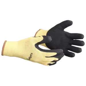 J. J. Keller® SAFEGEAR® Seamless Knitted Kevlar® Liner Gloves with Natural Rubber Coating - Small, 1 Pair Main Image