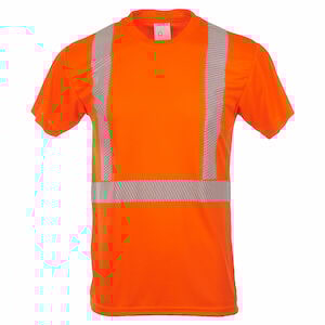 J. J. Keller® SAFEGEAR® Hi-Vis T-Shirt, Type R Class 2 - 4X-Large, Orange Main Image