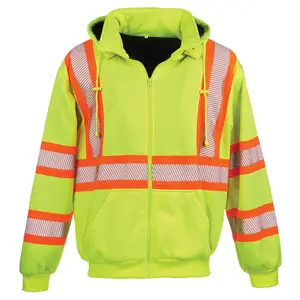 J. J. Keller® SAFEGEAR® Hi-Vis Thermal-Lined Sweatshirt, Type R Class 3 - Small Main Image