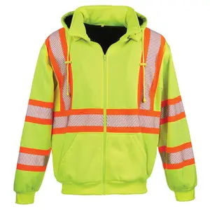 J. J. Keller® SAFEGEAR® Hi-Vis Thermal-Lined Sweatshirt, Type R Class 3 - Medium Main Image