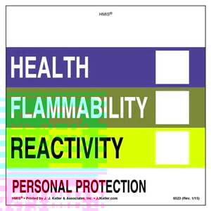 Original HMIS® Labels - Without Chronic Hazards Box