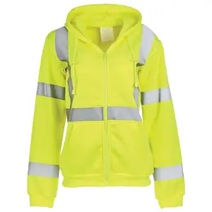 J. J. Keller® SAFEGEAR® Women’s Fit Hi-Vis Type R Class 3 Zipper Sweatshirt - X-Large Main Image