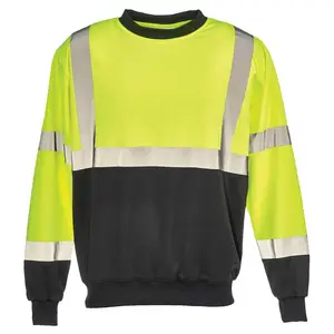 J. J. Keller® SAFEGEAR® Hi-Vis Crew Neck Sweatshirt Type R Class 3 - Large Main Image