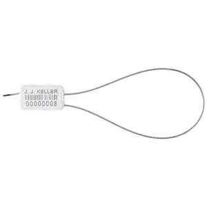 J. J. Keller® 1.5mm Cable Seal, Model #: SCS150P - Barcoded, 14", White Main Image