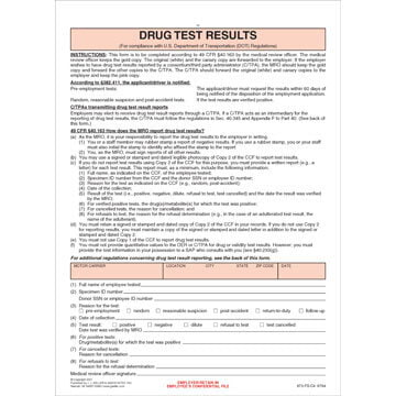 Alcohol and Drug Testing Forms