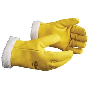 J. J. Keller® SAFEGEAR® Yellow Cowhide Leather Sherpa Lined Gloves - 2X-Large, 1 Pair Main Image