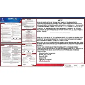 Colorado & Federal Labor Law Posters - State Only Poster, English Main Image