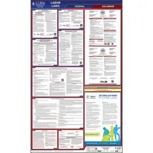 Delaware & Federal Labor Law Posters - All-In-One State & Federal Poster, English Main Image
