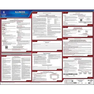 Illinois & Federal Labor Law Posters - State Only Poster, English Main Image