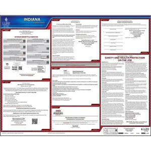 Indiana & Federal Labor Law Posters - State Only Poster, English Main Image
