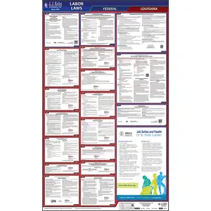 Louisiana & Federal Labor Law Posters - All-In-One State & Federal Poster, English Main Image