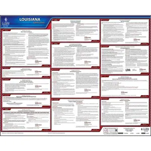 Louisiana & Federal Labor Law Posters - State Only Poster, English Main Image