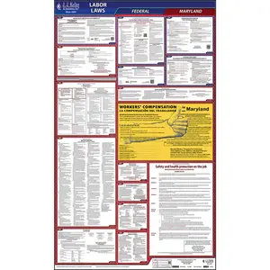 Maryland & Federal Labor Law Posters - All-In-One State & Federal Poster, English Main Image