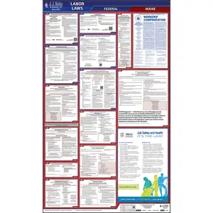 Maine & Federal Labor Law Posters - All-In-One State & Federal Poster, English Main Image