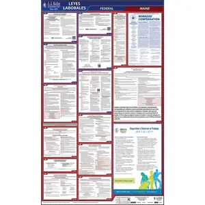 Maine & Federal Labor Law Posters - All-In-One State & Federal Poster, Spanish Main Image