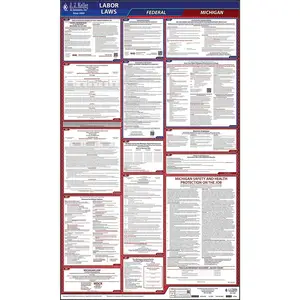 Michigan & Federal Labor Law Posters - All-In-One State & Federal Poster, English Main Image