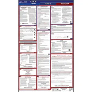 Minnesota & Federal Labor Law Posters - All-In-One State & Federal Poster, English Main Image