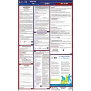 Mississippi & Federal Labor Law Posters - All-In-One State & Federal Poster, English Main Image